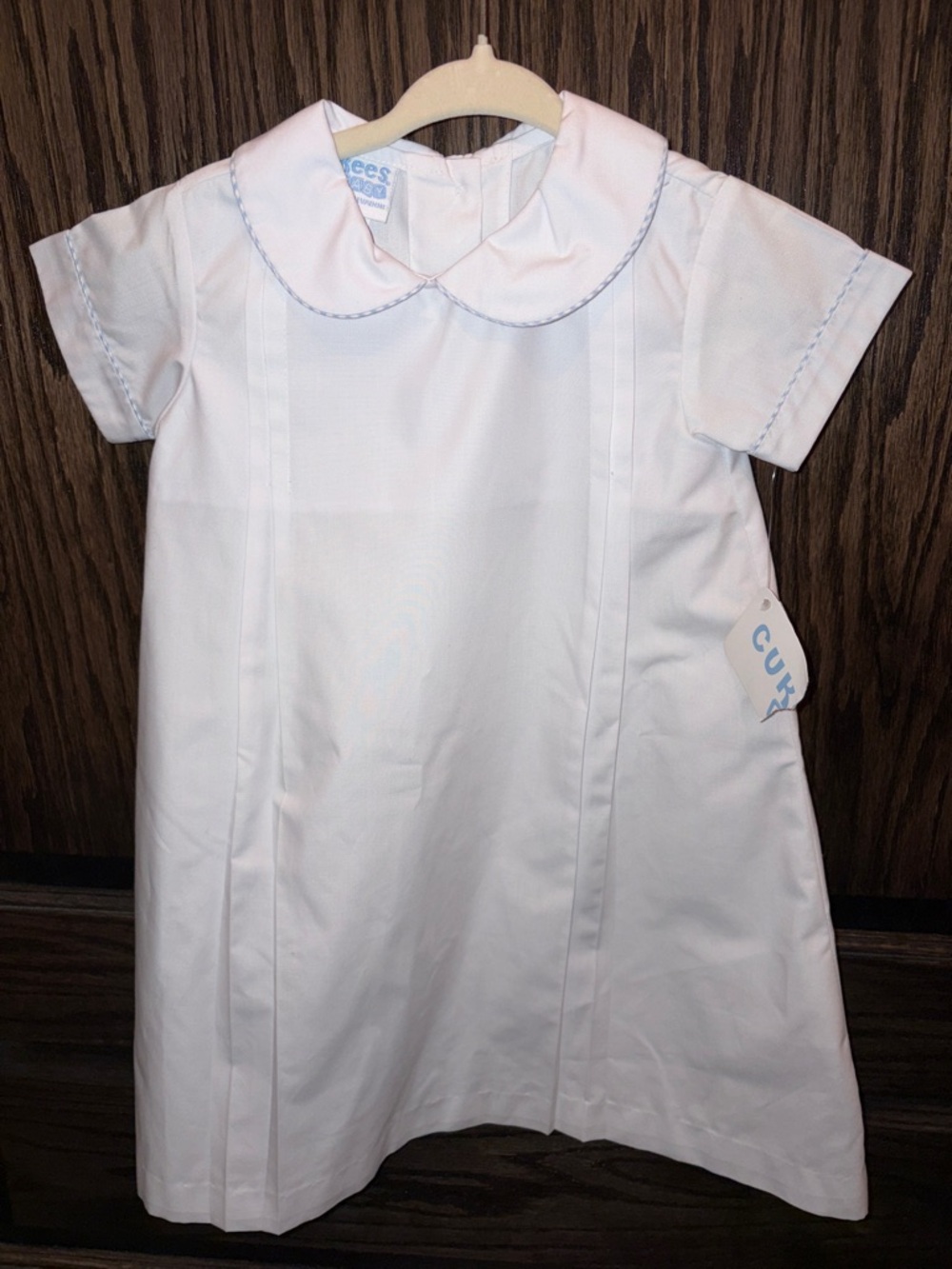 Classic White Peter Pan Collar Day Gown